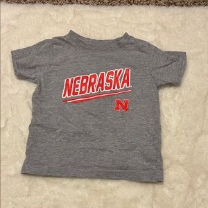 Nebraska Kids Gray and Red T-Shirt